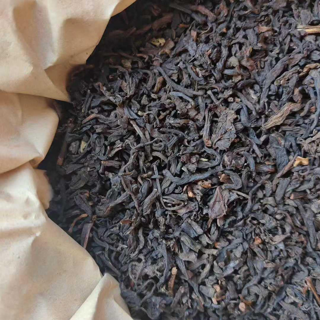 1980s Shenchang Zhan Jin Qian Mark Liu Bao Tea, 800g Basket, Dry Storage Aged Tea