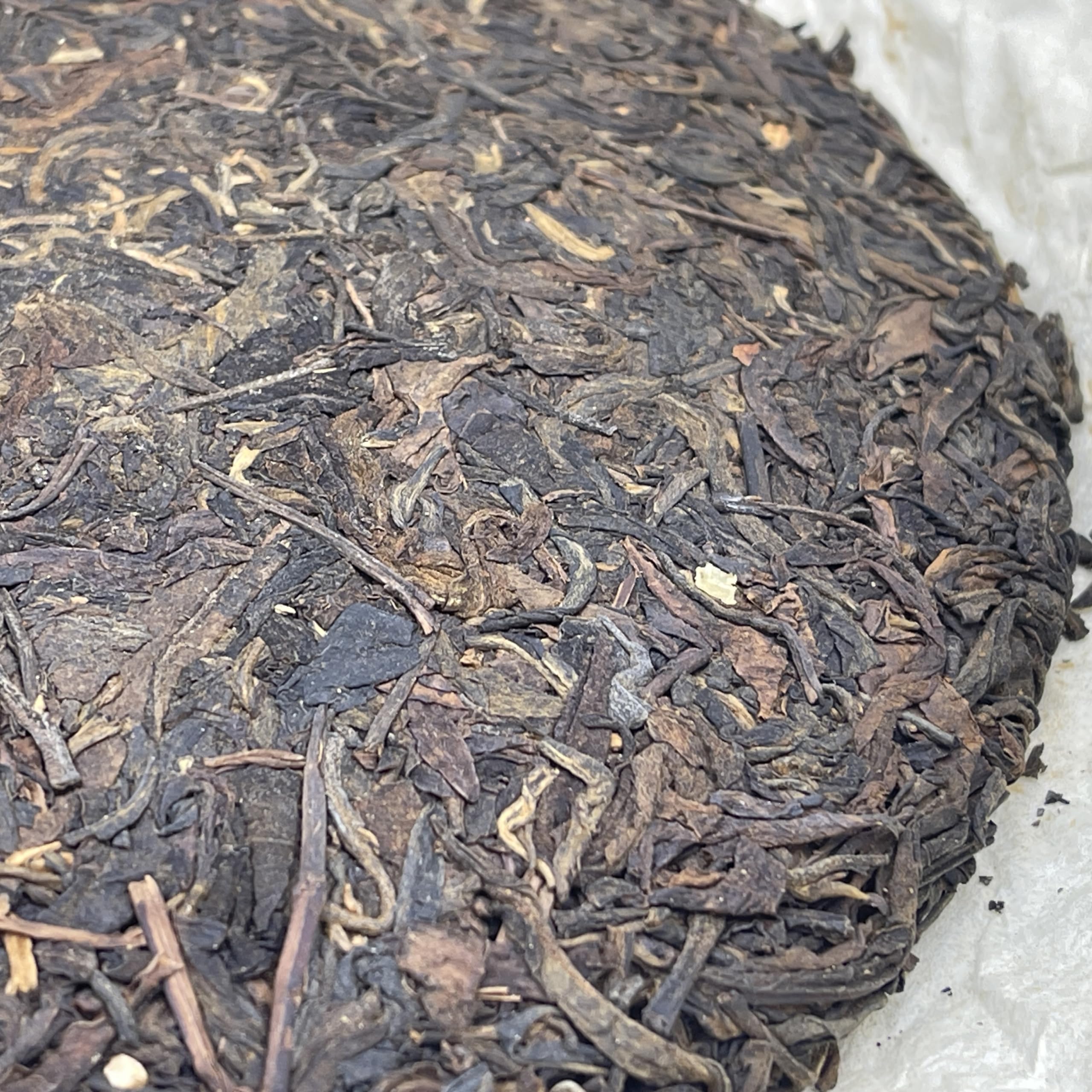 1990s Customized Tea Small Yellow Seal Raw Pu-erh Tea Cake, 357g, from Yunnan